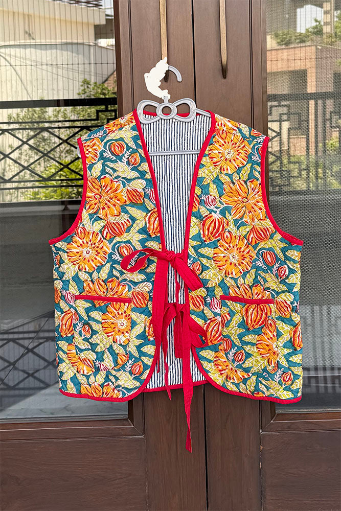 Rose quilted jacket